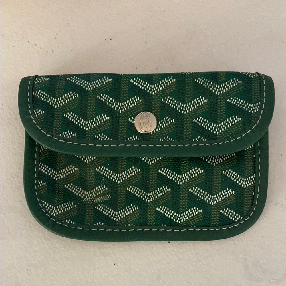 GOYARD Green Patterned Women's Wallet Bag